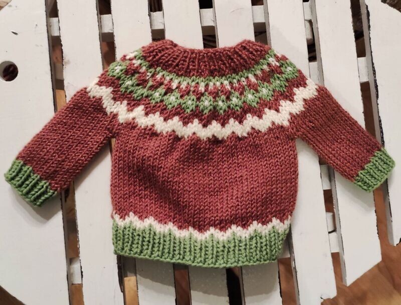 Jacquard Pullover hellbraun