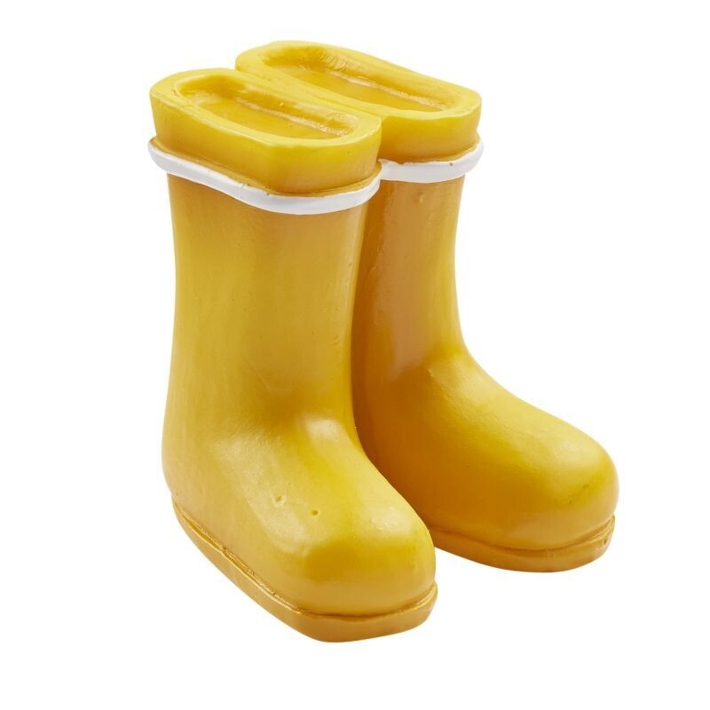Miniatur Gummistiefel 3x3x3,5cm gelb - Wichteltür Zubehör. Strandtag. Dekoartikel