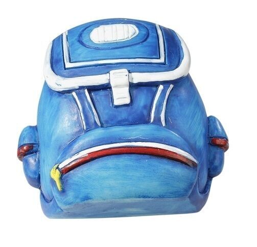 Rucksack blau ca. 4cm. Wichteltür Zubehör. Dekoartikel