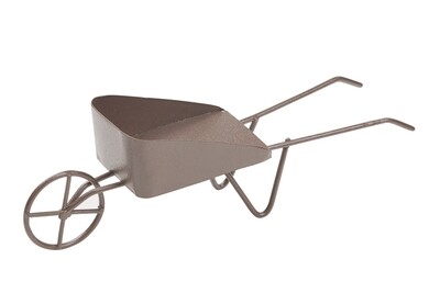 Miniatur Schubkarre, ca. 12,5cm - Wichteltür Zubehör. Miniatur Garten. Dekoartikel