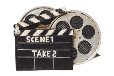Miniatur Kino, ca. 7cm - Wichteltür Zubehör - Kino-Gutschein. Dekoartikel