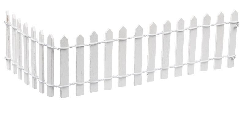 Zaun weiss, 25 x 5cm - Wichtelhaus. Dekoartikel