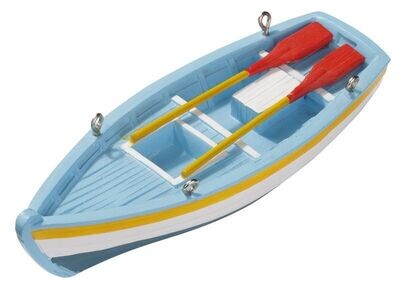 Miniatur Ruderboot 10x3,5x1,8cm. Wichteltür Zubehör. Dekoartikel