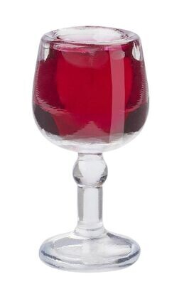 Miniatur Weinglas, Rotwein Gläser 2cm, Btl. 4St. Wichteltüren Zubehör. Miniaturen. Dekoartikel