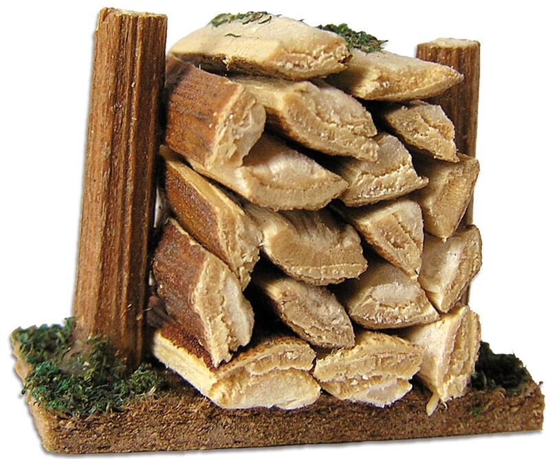 Miniatur Holzstoß klein. Holzstapel. Wichteltür Zubehör. Krippenzubehör. Dekoartikel