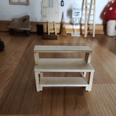 Miniatur Marktstand klein aus Holz - Wichteltür Zubehör. Weihnachtskrippe. Dekoartikel