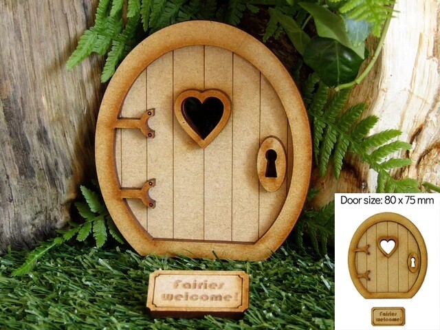 Miniatur Wichteltür Set. 3 D.. Dekoartikel