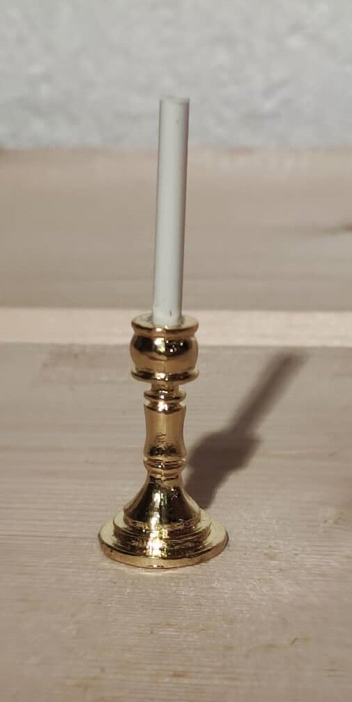 Miniatur Kerzenständer, 4 cm. Wichteltür Zubehör. Dekoartikel