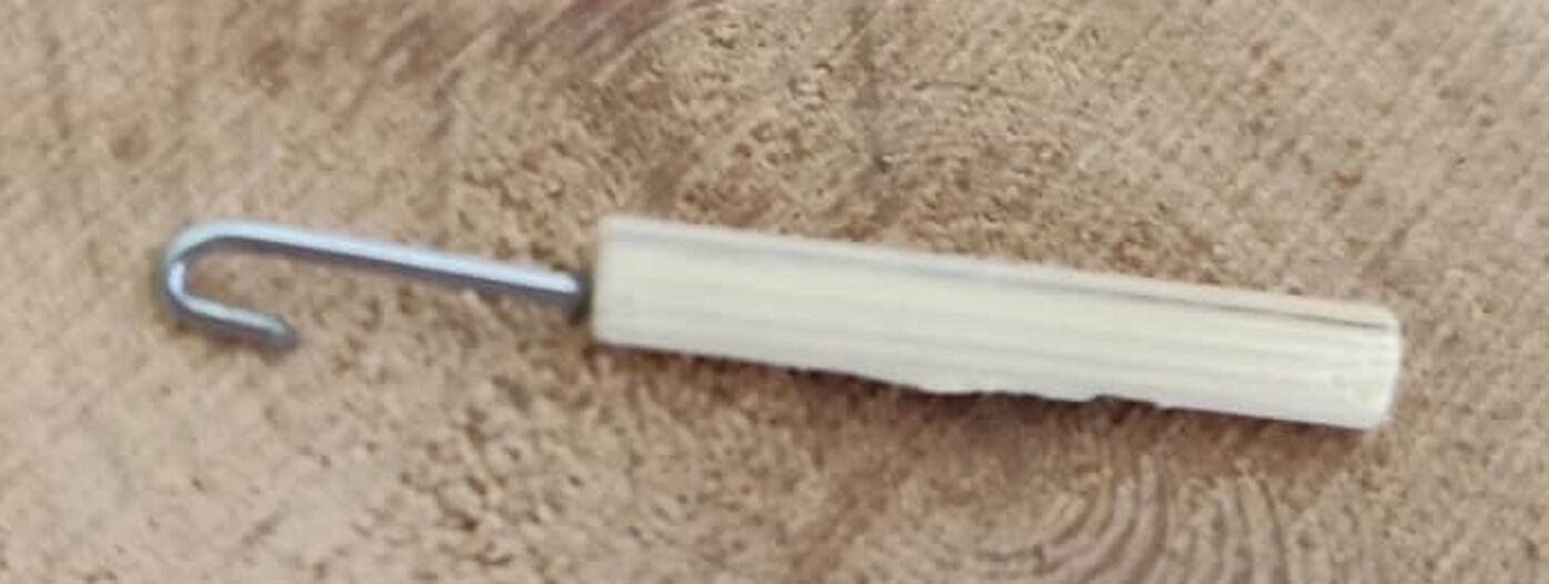 Miniatur Häkelnädel 3,5 cm - Wichteltür und Feentür Zubehör. Handarbeit. Dekoartikel