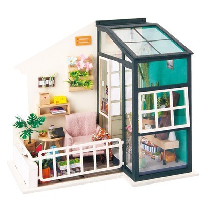 Robotime Diy Balkon Träumen. Rolife Haus Balcony Daydreaming 13,5 x 19 x 17,5 cm Miniaturen DIY Set.. Dekoartikel