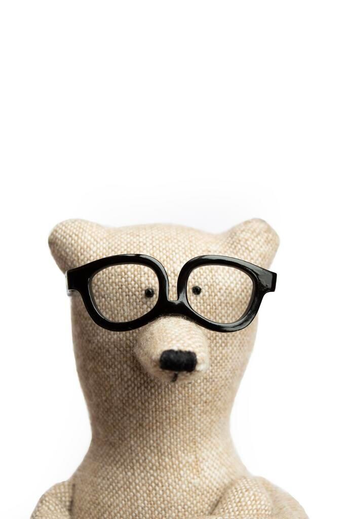 Brille Schwarz. Für Bären 23 cm. Plastik. Dekoartikel