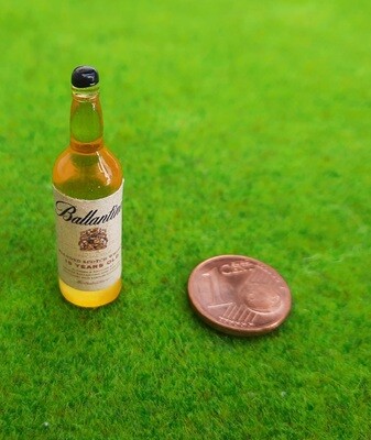 Miniatur Scotch Whisky Flasche II, ca. 3,3 cm - Wichteltür Zubehör. Dekoartikel