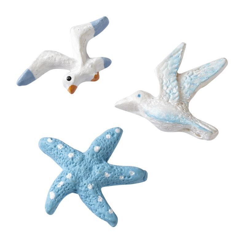 Maritime Streuteile Möwe-Seestern. Wichteltür Zubehör. Bastelzubehör. Dekoartikel