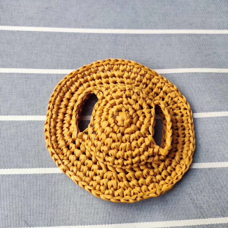 Strohhut. Kleiner Hut Kraft (Für 23 cm Bären). Dekoartikel. Gebraucht