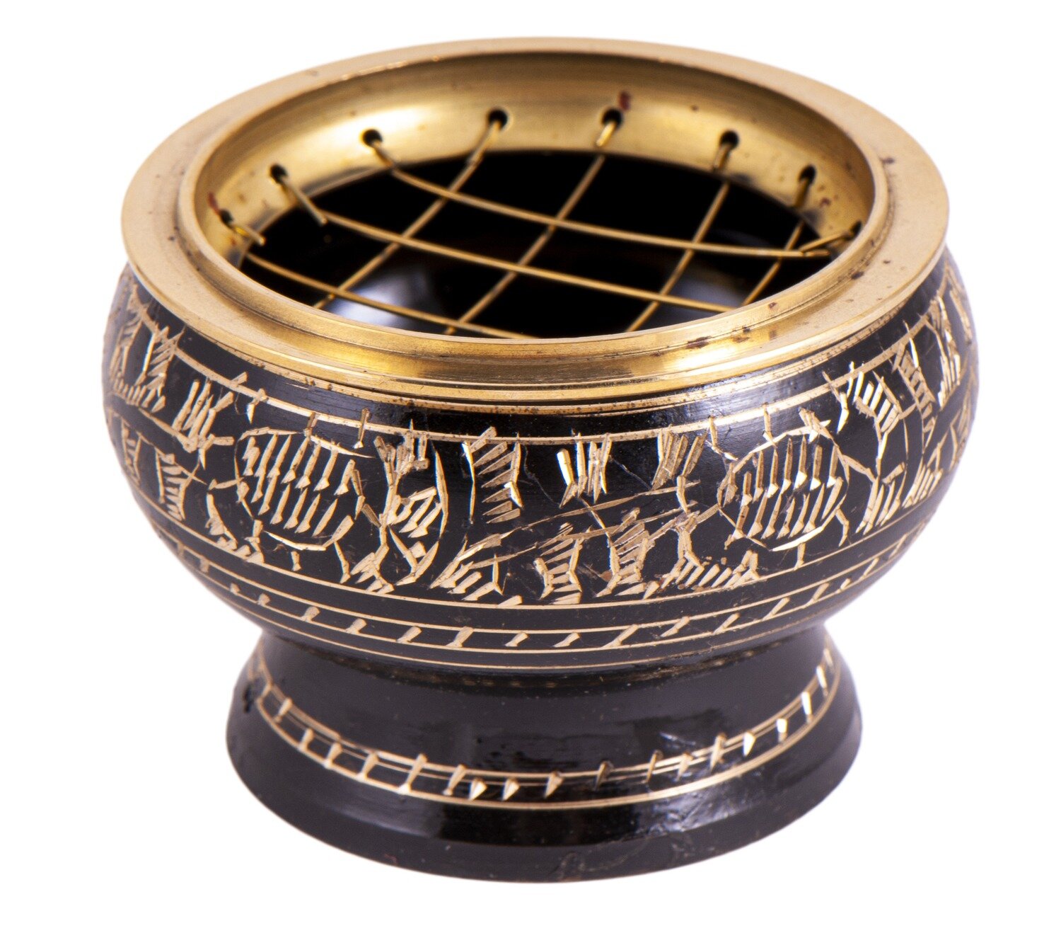 Netzräuchergefäß schwarz / Gold Ø ca. 6 cm
