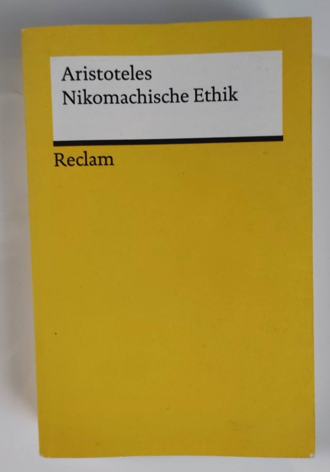 Aristoteles - Nikomachische Ethik. Reclams Universal-Bibliothek (antiquarisch)