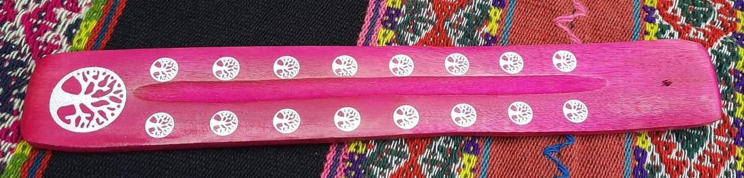 Räucherstäbchenhalter Baum des Lebens pink