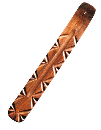 Holzhalter Zick-Zack. Räucherstäbchenhalter. Schiffchen