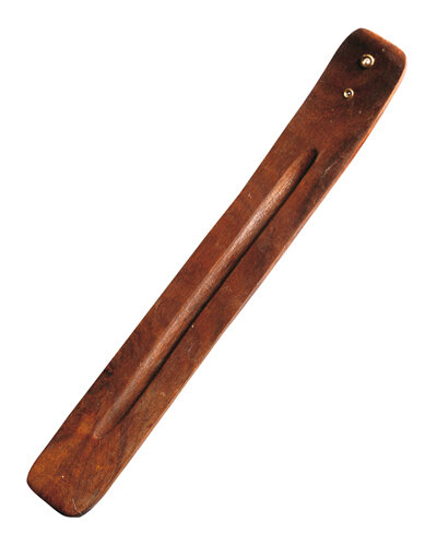 Holzhalter in Schiffform. Räucherstäbchenhalter. Schiffchen