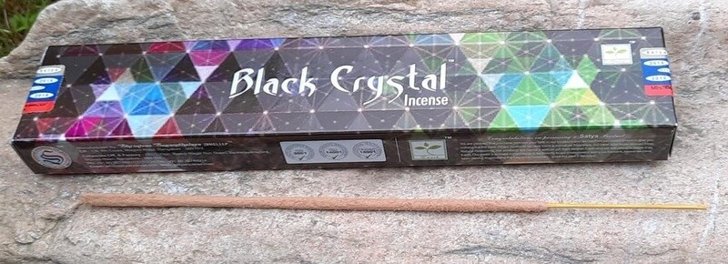 Satya Black Crystal Räucherstäbchen 15 g