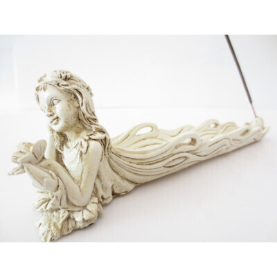 Raeucherstaebchenhalter Fee liegend- weiß Raeucherstaebchenhalter Fee liegend- weiß