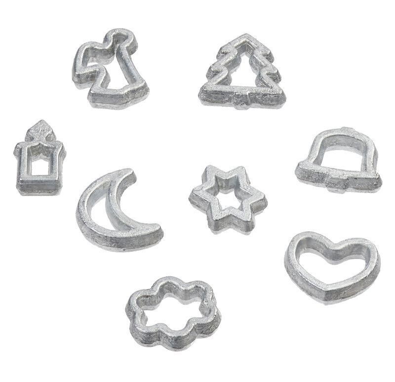 Miniatur Ausstechformen-Set, Plätzchen Ausstecher  ca.0,5cm, Wichteltür Zubehör. Dekoartikel