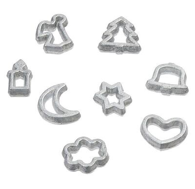 Miniatur Ausstechformen-Set, Plätzchen Ausstecher  ca.0,5cm, Wichteltür Zubehör. Dekoartikel