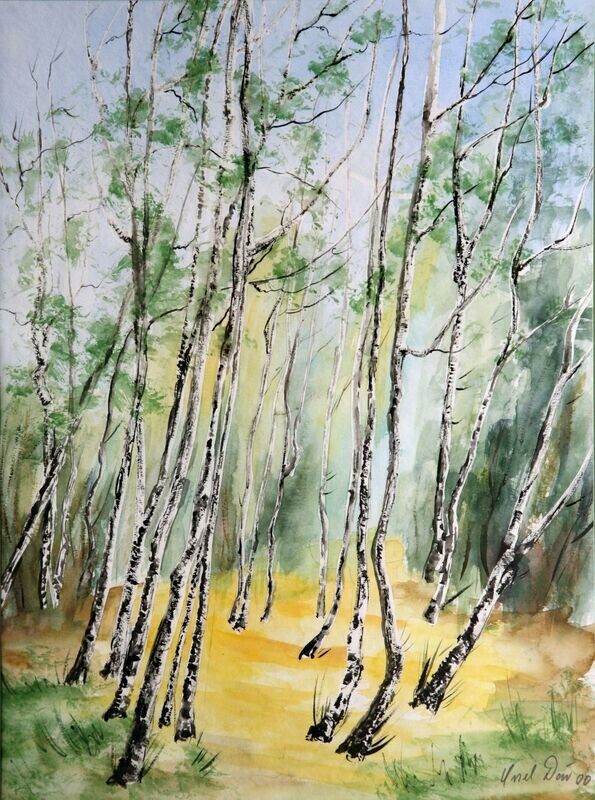 Dünenzauber in Nidden. Original Aquarell von Ursel Dörr Dünenzauber in Nidden. Original Aquarell von Ursel Dörr