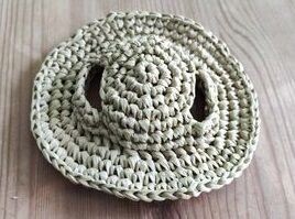 Strohhut. Großer Hut Salbei - Sage (Für 40 cm Bären). Dekoartikel. Gebraucht