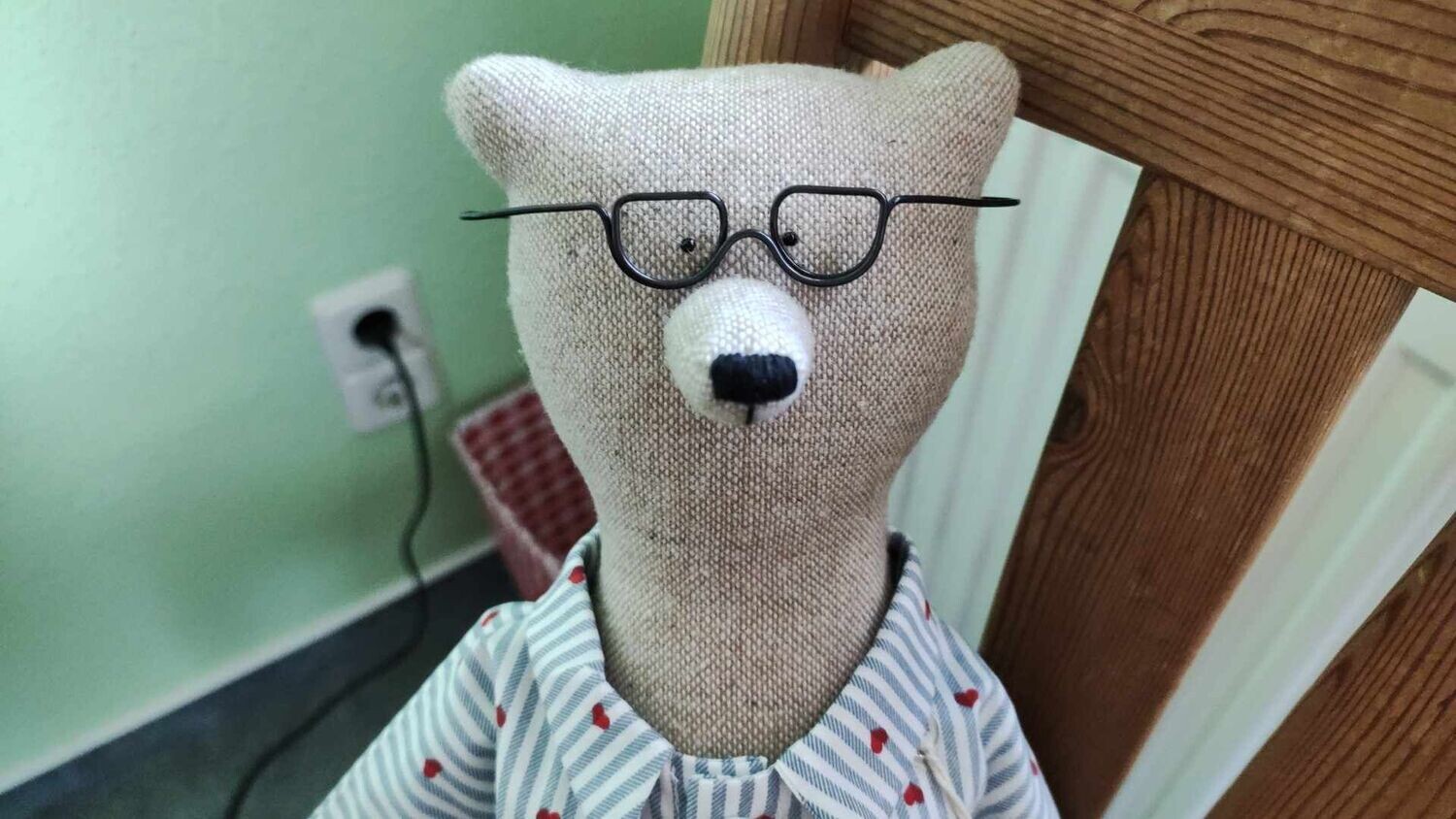 Brille Draht. Für Bären 40 cm. Dekoartikel. Gebraucht