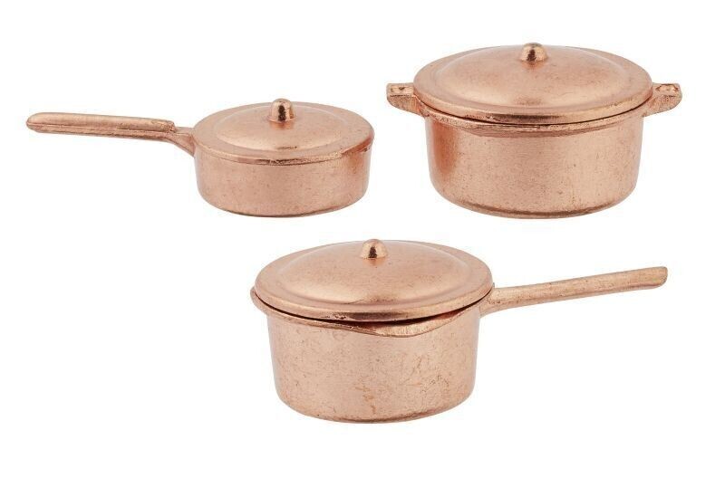 Miniatur Topf-Set 8-3cm. Wichteltür Zubehör. Dekoartikel