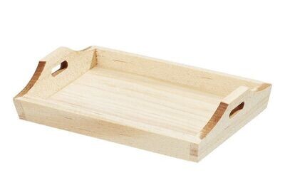 Miniatur Holz Tablett.  Holztablett. Wichteltür Zubehör. Dekoartikel