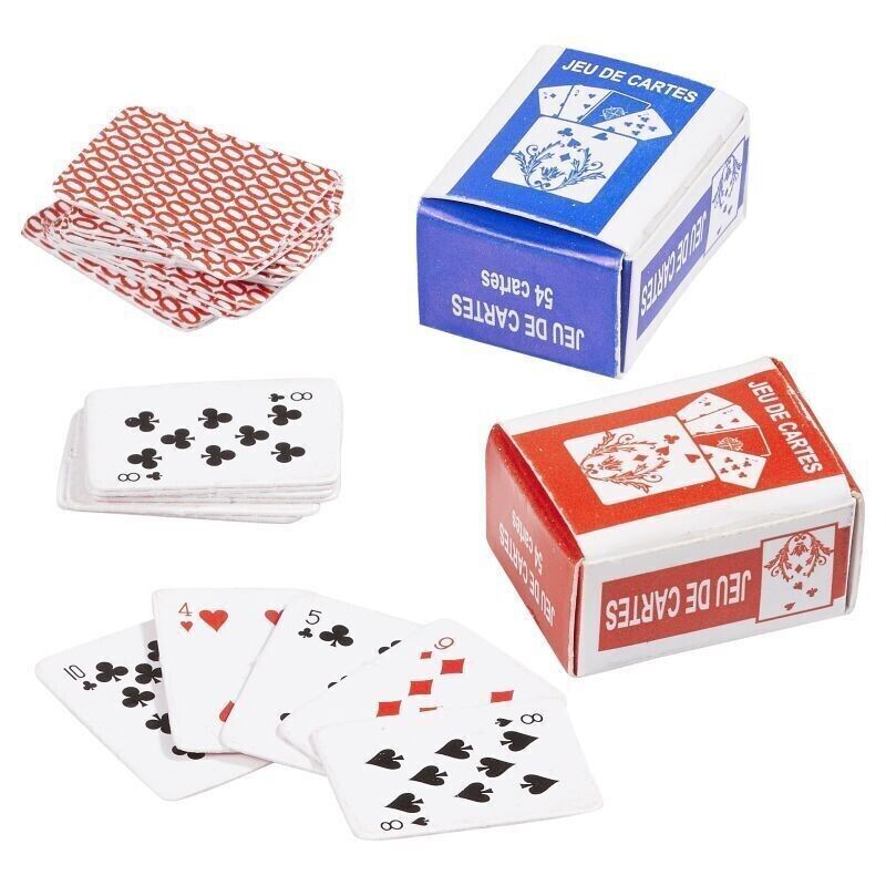 Miniatur Spielkarten, 1 Set. Wichteltüren Zubehör. Dekoartikel