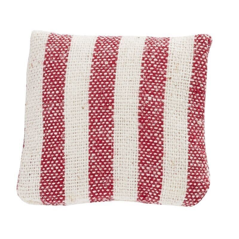 Miniatur Kissen rot/weiß gestreift Miniatur Kissen rot/weiß gestreift