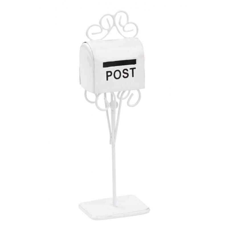 Miniatur Briefkasten - Mail/Box weiss. Metall. Wichteltür Zubehör. Wichtelwelten. Dekoartikel