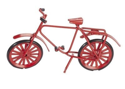 Miniatur-Fahrrad rot ca. 9,5x6cm. Mini Fahrrad. Wichteltür Zubehör. Dekoartikel