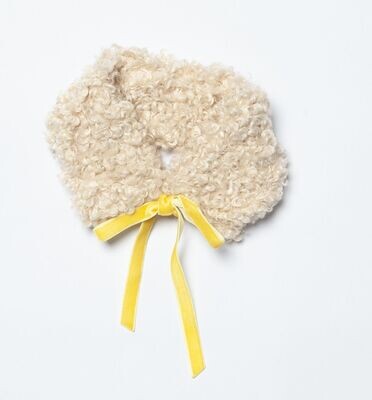 Kragen Beige (für 40 cm Bären). Wolle, Viskose. Philomena Kloss. Dekoartikel