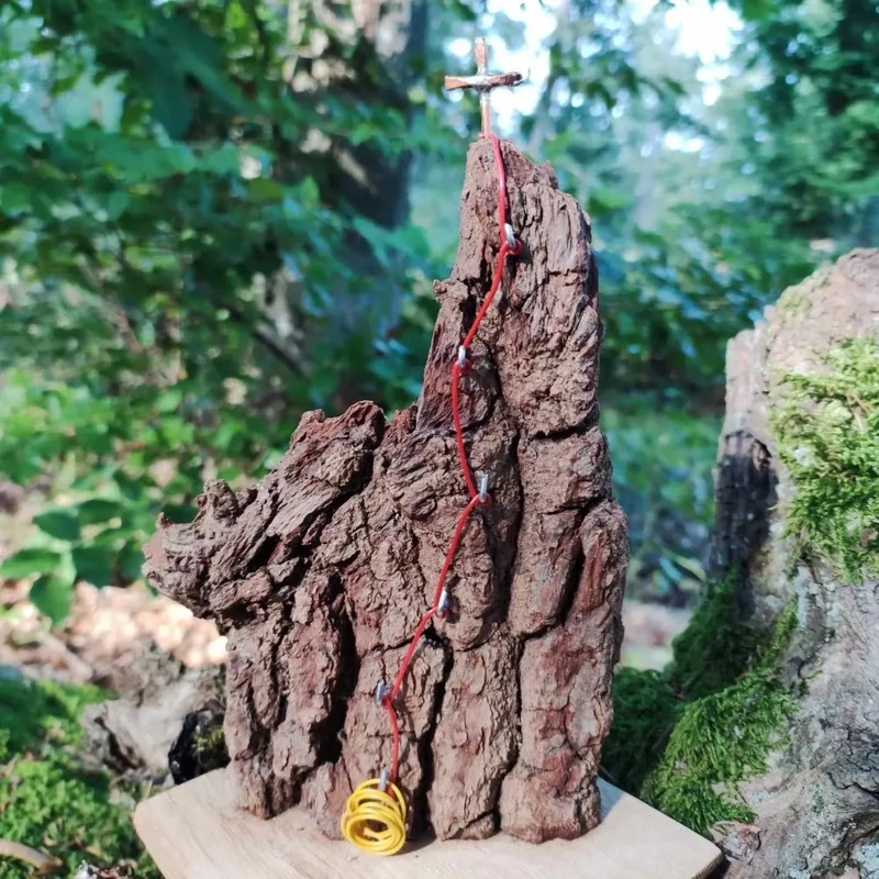 Mini Klettersteig für Wichtel. Wichteltür Zubehör. Miniaturgarten. Dekoartikel