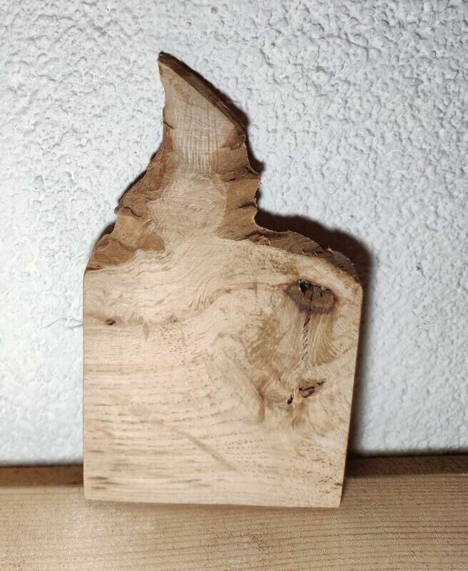 Magische Wichteltür mit Wichtelgestalt 10,5 cm, Buchenholz. Unikat. Dekoartikel