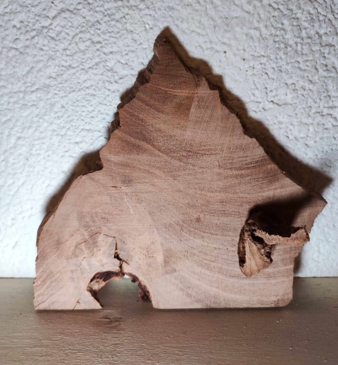 Wichteltür mit Holzgriff 9 cm, Buchenholz. Unikat. Dekoartikel