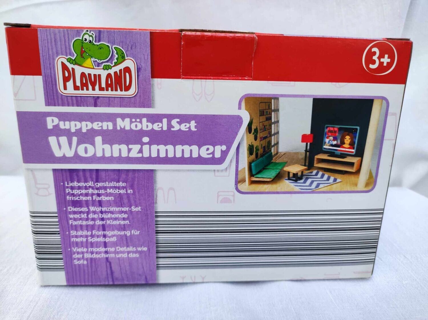Puppenstuben Möbel Set. Wohnzimmer.  8-teilig. Holz und Kunststoff. Mehrfarbig. Dekoartikel