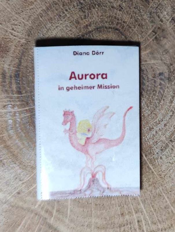 Ein Miniatur Buch -  Aurora in geheimer Mission. Erstauflage. Wichteltür Zubehör. Dekoartikel