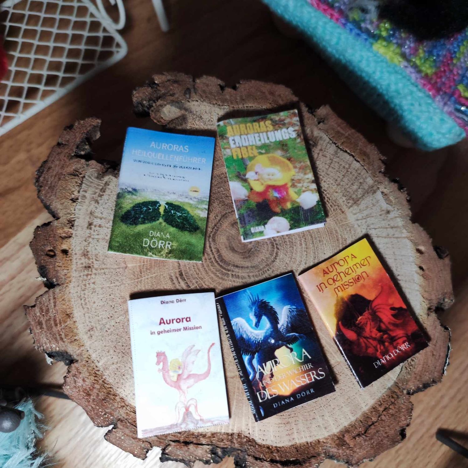 5 Miniatur Bücher. Wichteltür Zubehör. Dekoartikel