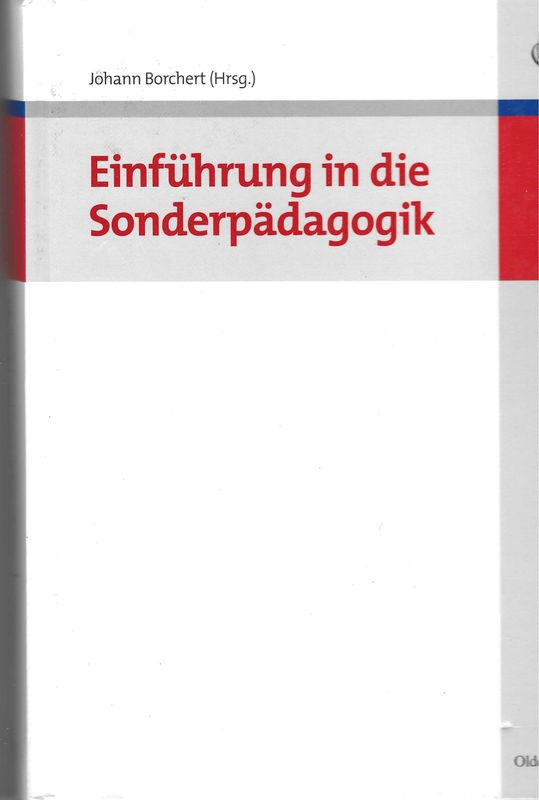 Einführung in die Sonderpädagogik. Johann Borchert (Hand- und Lehrbücher der Pädagogik) (antiquarisch)