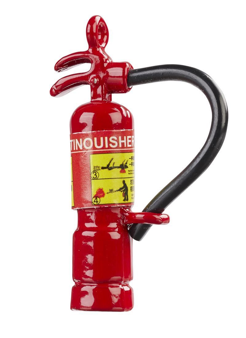 Miniatur Feuerlöscher, ca. 3,5cm, Set 2 St. Wichteltüren Zubehör. Dekoartikel