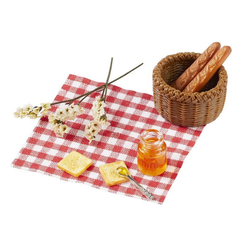 Picknickkorb, ca. 7cm, Set. Miniaturen. Wichteltür Zubehör. Dekoartikel