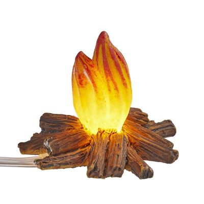 Feuerstelle, ca.4 x 3,5cm mit LED-Beleuchtung. Wichteltür Zubehör. Miniaturen. Dekoartikel