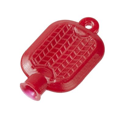 Miniatur Wärmflasche, 2 cm. 2 Stück. Wichteltür Zubehör. Dekoartikel