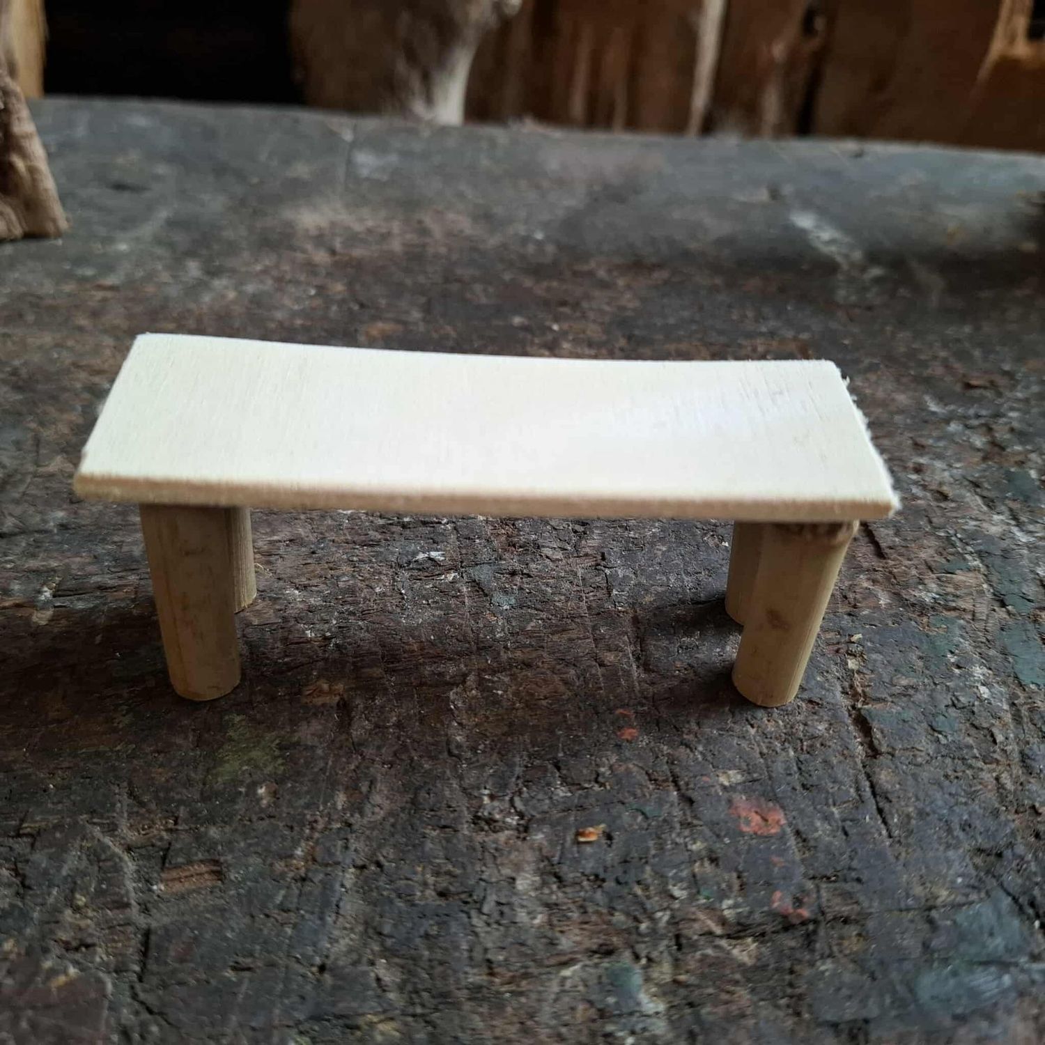 Miniatur Holzbank