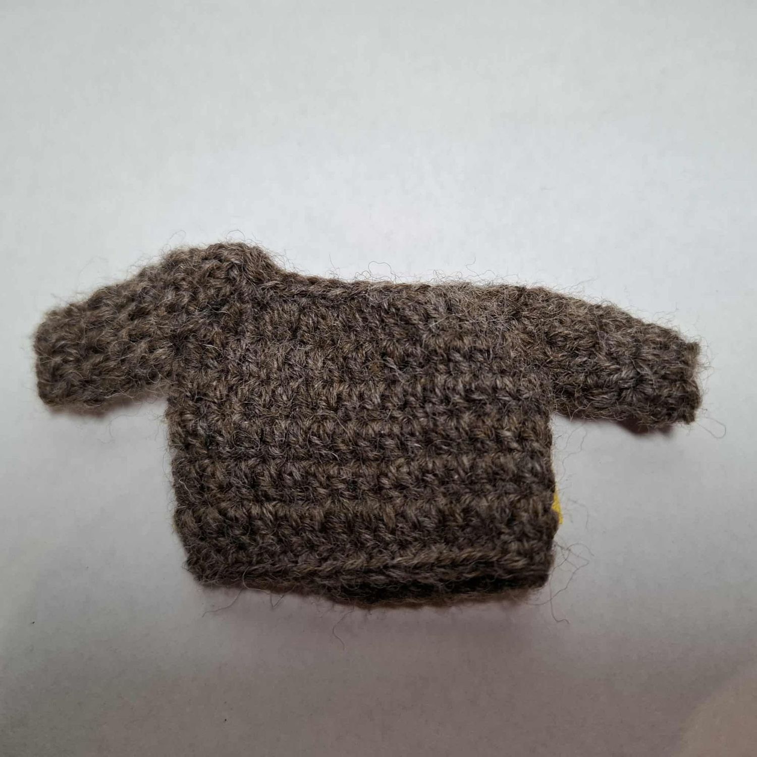 Gehaekelter Pullover  Braun fuer 13 cm Baby Baeren